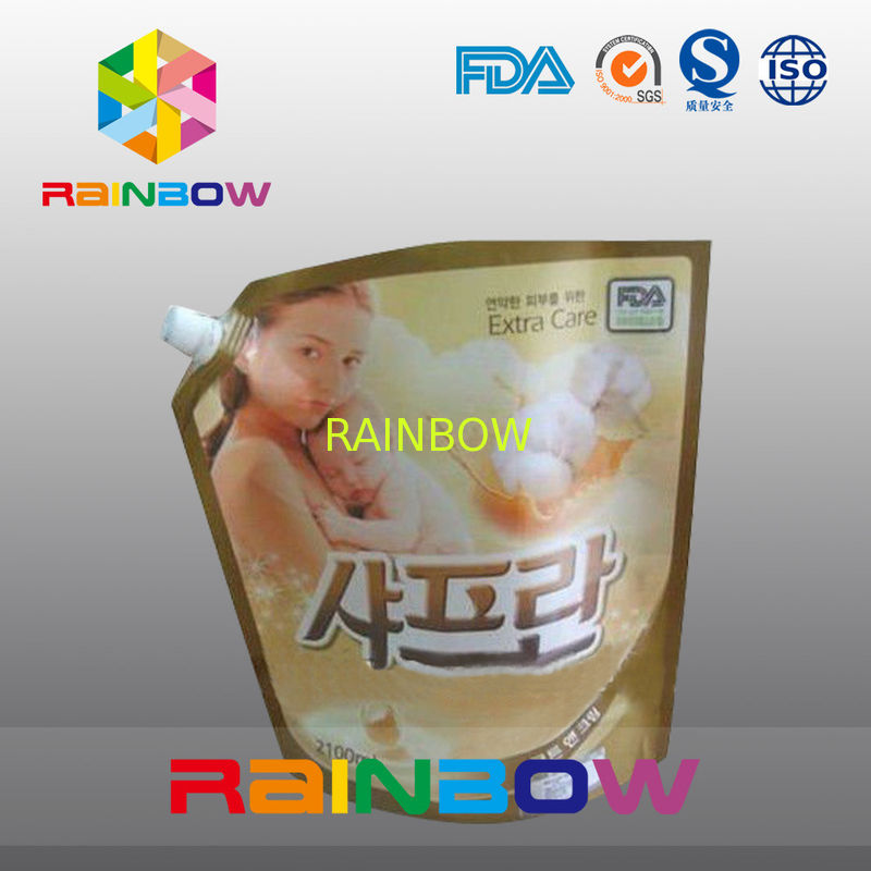 Custom Printed Food Grade Stand Up Spout Pouch Packaging For Babyfood / Milk