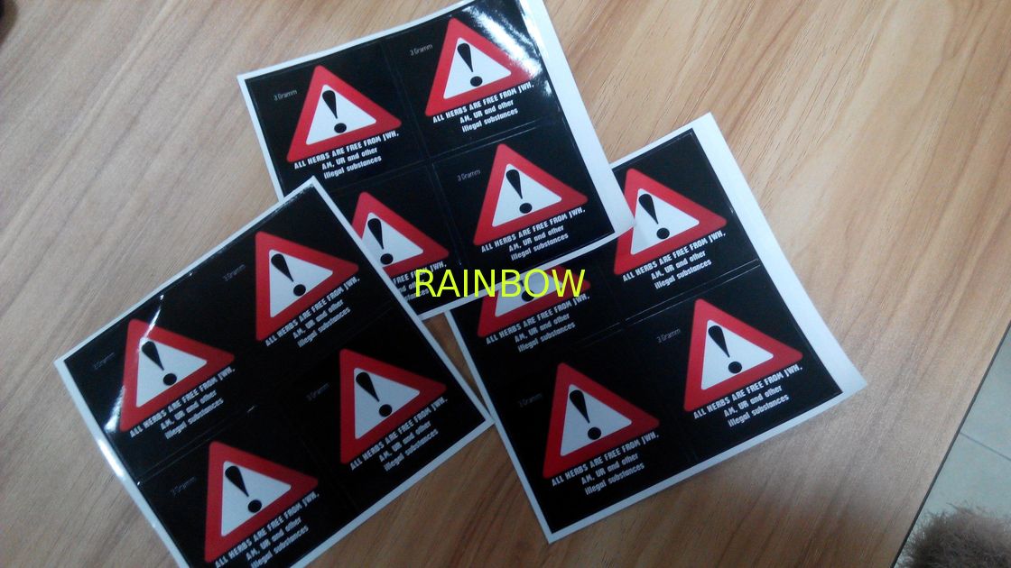 Custom Self Adhesive Paper Laminated Danger / Warning Sign Labels For Illegal Substances