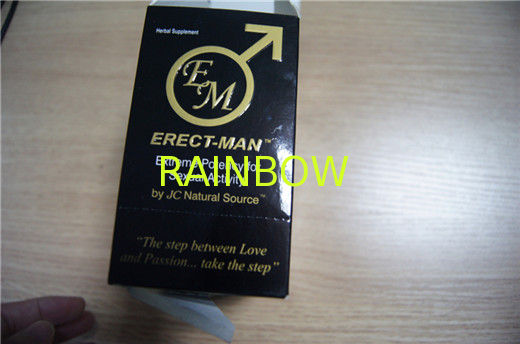 Sex Enhancement Pill Packaging Display Box and Blister Card ERECT-MAN Paper Card