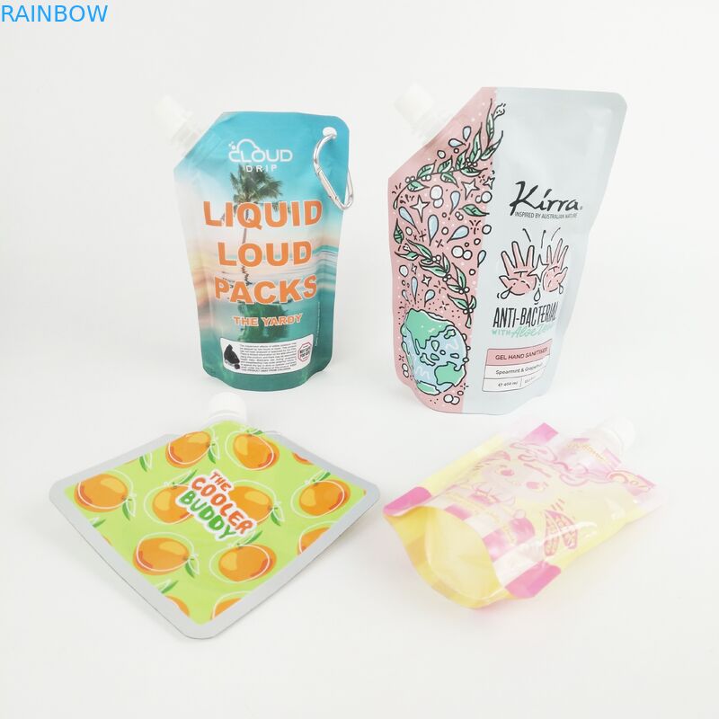 Custom Shampoo Spout Pouch Packaging Cosmetic Spouted Liquid Stand Up Pouches