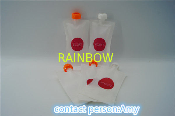Custom liquid bags with spout , reusable liquid sachet packing 250ml