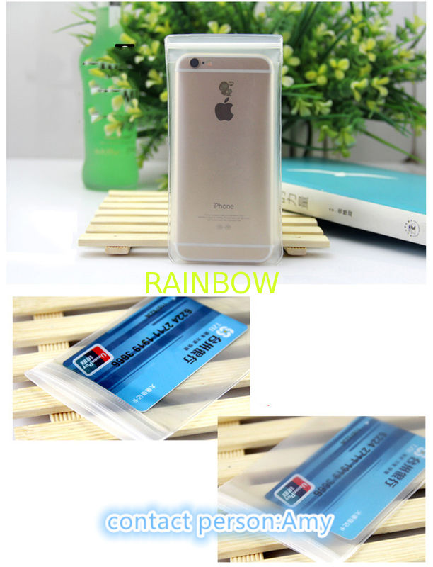Soft surface PVC zipper pouch , EVA Plastic Pouches Packaging bag for iphone packaging