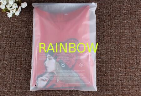 Resealable EVA Cosmetic Cloth Plastic Pouches Packaging With k Slider