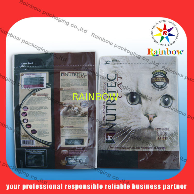 Recyclable Stand Up Cat Food Bag Personalized PET / VMPET / PE