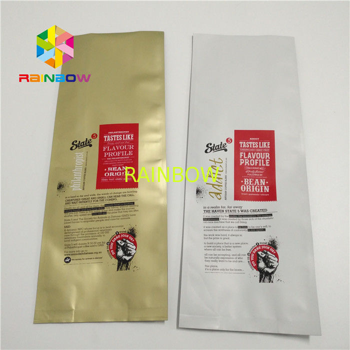 Big Size Plastic Pouches Packaging , Aluminum Foil Bags With Valve Quad Seal Side