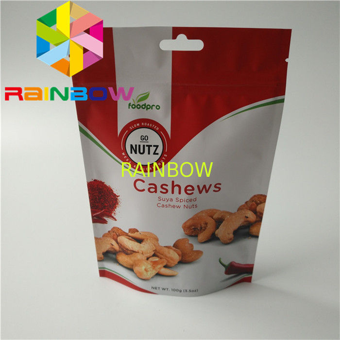 Dry Nut Stand Up Pouch Packaging Eco - Friendly With Transparent Color
