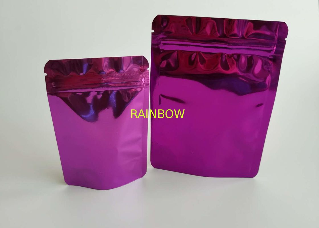 Flat Beeswax Candle Stand Up Zipper Pouch Bags , Heat Seal Packaging Bags Customized