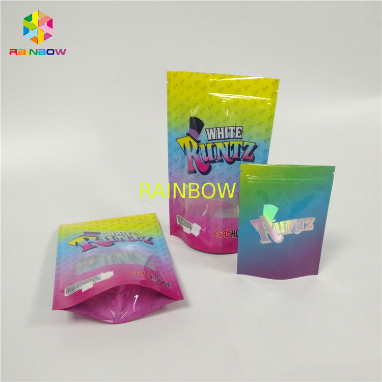 Custom Printed Resealable k Doypack Laminated Material Smell Proof Runtz Bag for CBD Candy Packaging
