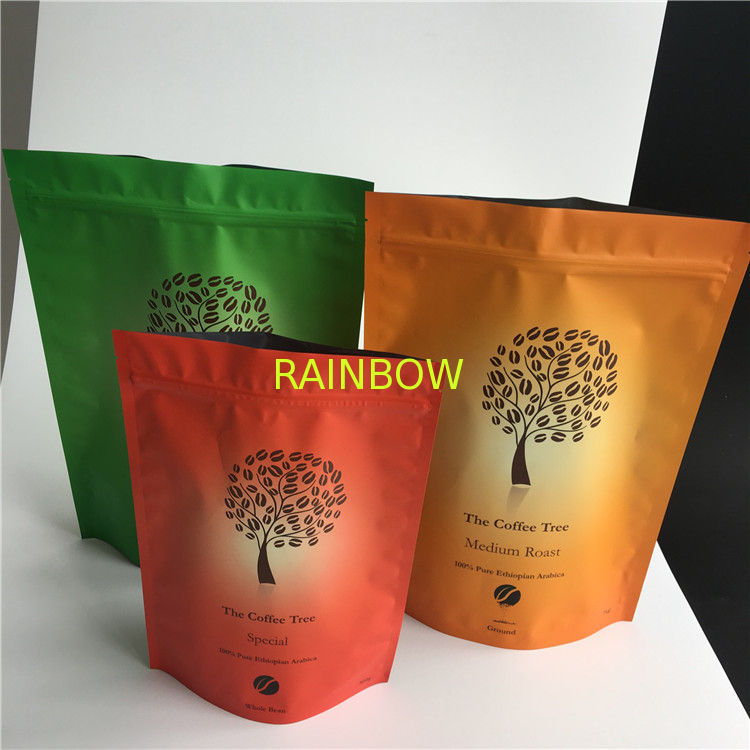 Digital Printing standing up Resealable k Top Coffee Bags With Valve 250g 500g 1kg