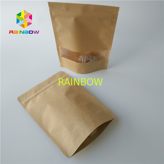 CMYK Color Stand Up Zipper Pouch Bags , Stand Up Coffee Pouches With Valves