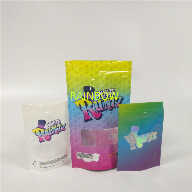 3.5 Grams Plastic Pouches Packaging Stand Up Mylar k Weed Runtz Hemp Bags