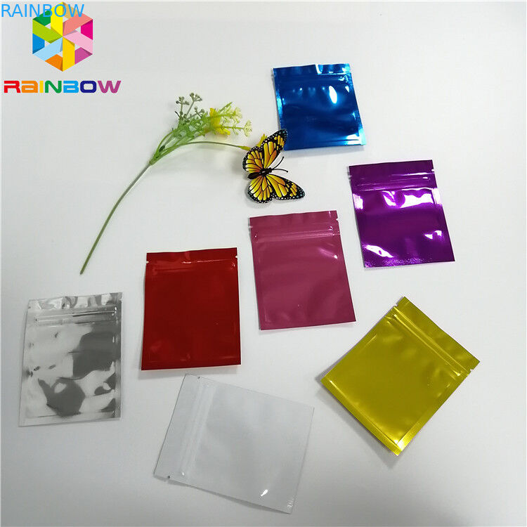 Colorful Plastic Pouches Packaging Heat Seal Aluminum Foil Bags Smell Proof