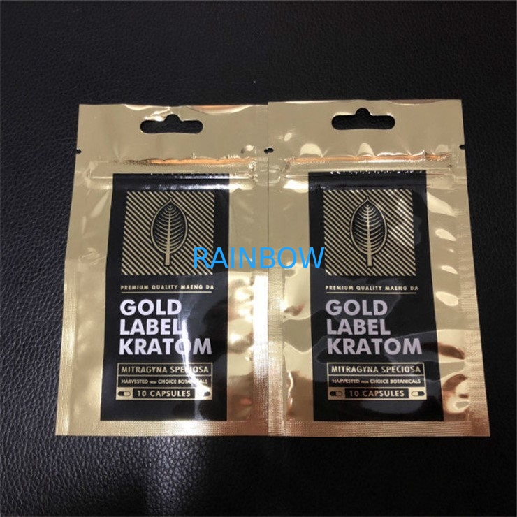 Three Sides Seal Mylar Plastic Pouches Packaging Bags Custom Logo Printed