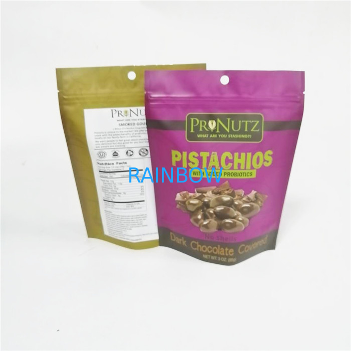 laminated plastic nuts bag cashew nut packaging stand up bags