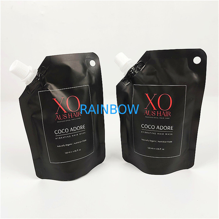 Customized printed aluminum spout pouch mylar bags for liquid food Beauty Cream Hand Body Lotion plastic packaging Pack