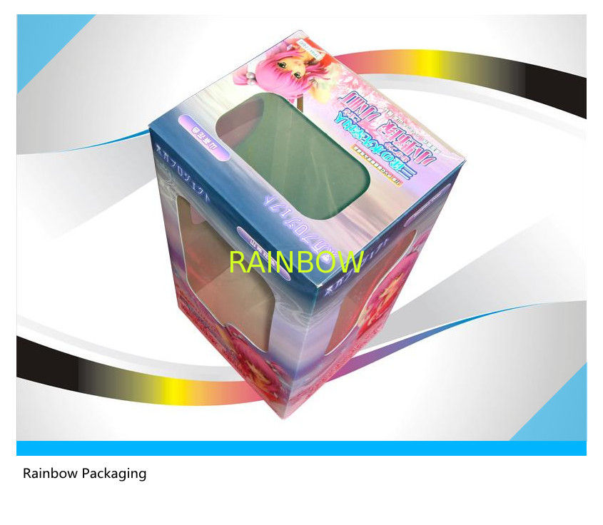 Fancy Cake Paper Packaging Boxes Recycled With Transparent Window