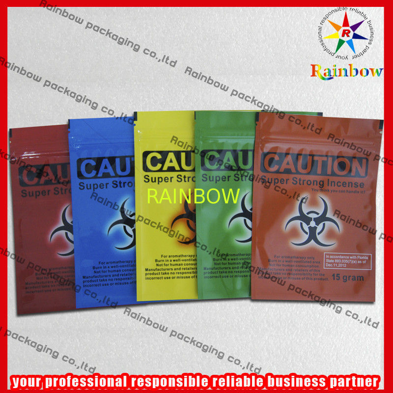 Recyclable Colorful Herbal Incense Bags k Gravure Printing