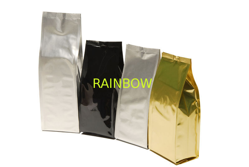 Customized PET / AL / PE Coffee / Tea Foil Bag Packaging with Tear Notch