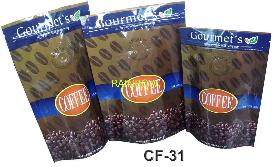 100 micron Foil Bag Packaging Customized PET / AL / PE For Coffee