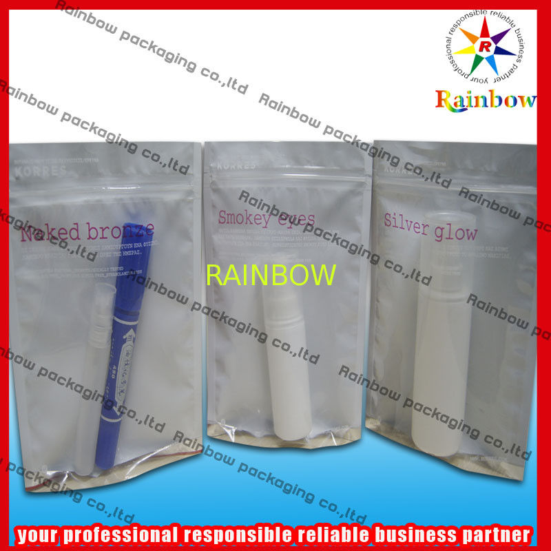 Clear Front Cosmetic Packaging Bag Customized Printing For Candy