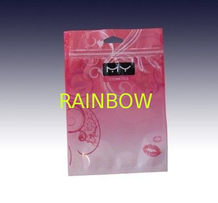 Cosmetic Foil Pouch Packaging Customized Logo With Zipper And Euro Slot