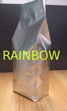 Plain Silver Bottom Plastic Pouches Packaging Recyclable Heat Seal