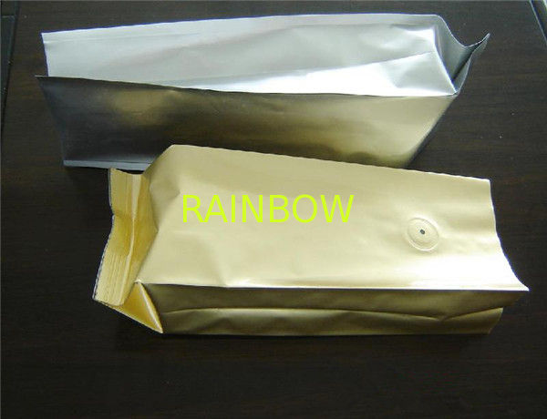 Laminated Unprinted Plastic Pouches Packaging , Food Coffee Bean Packaging