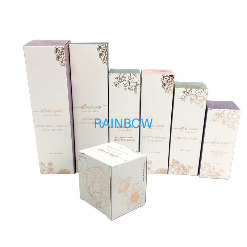 Cosmetic Packaging Paper Box Recycled Colour Printing Logo Custom Eyelash Packaging Box With Gold Foil Stamping