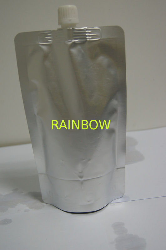 Custom Silver Aluminum Foil Spout Pouch for Liquid Packaging