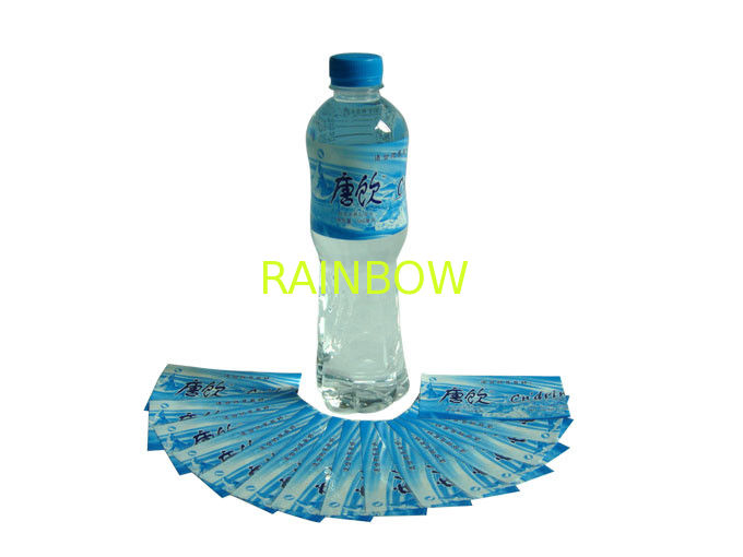 Mineral Water Drink Bottle Shrink Sleeve Printing Blue Heat