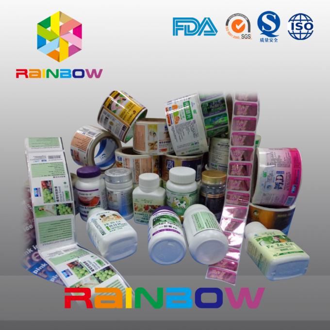 Sticker With Plastic Waterproof Sticker For Plastic Bottle , Self Adhesive Sleeve Labels For ...