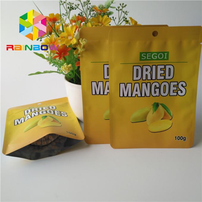 Custom Printed Plastic Bags Food Grade Packaging Bags With Clear Rectangular Window And Zipper