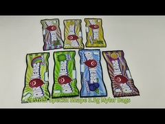 Custom Printing  3.5G 7G Mylar Bags Die Cut Irregular Pouches with Ziplock