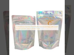 Customized Fashion Pack Plastic Foil Pouch Bag with Smell Proof Function and Custom Logo