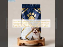 Custom Biodegradable Animal Feed Food Packaging Mylar Bags Side Gusset Pouch Dog Cat Pet Food Zipper Bag with Valve