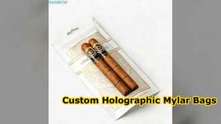 Custom Holographic Mylar Bags - Resealable & Biodegradable