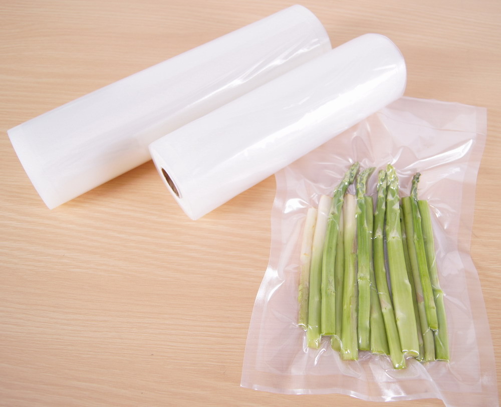 High Transparent Embossed Texture Vacuum Bags for Food Packaging