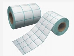 White Rectangle Paper Adhesive Sticker Labels Unprinted In Roll