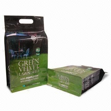 Non - Toxic Plastic Pet Food Pouch With Flat Bottom And Handle