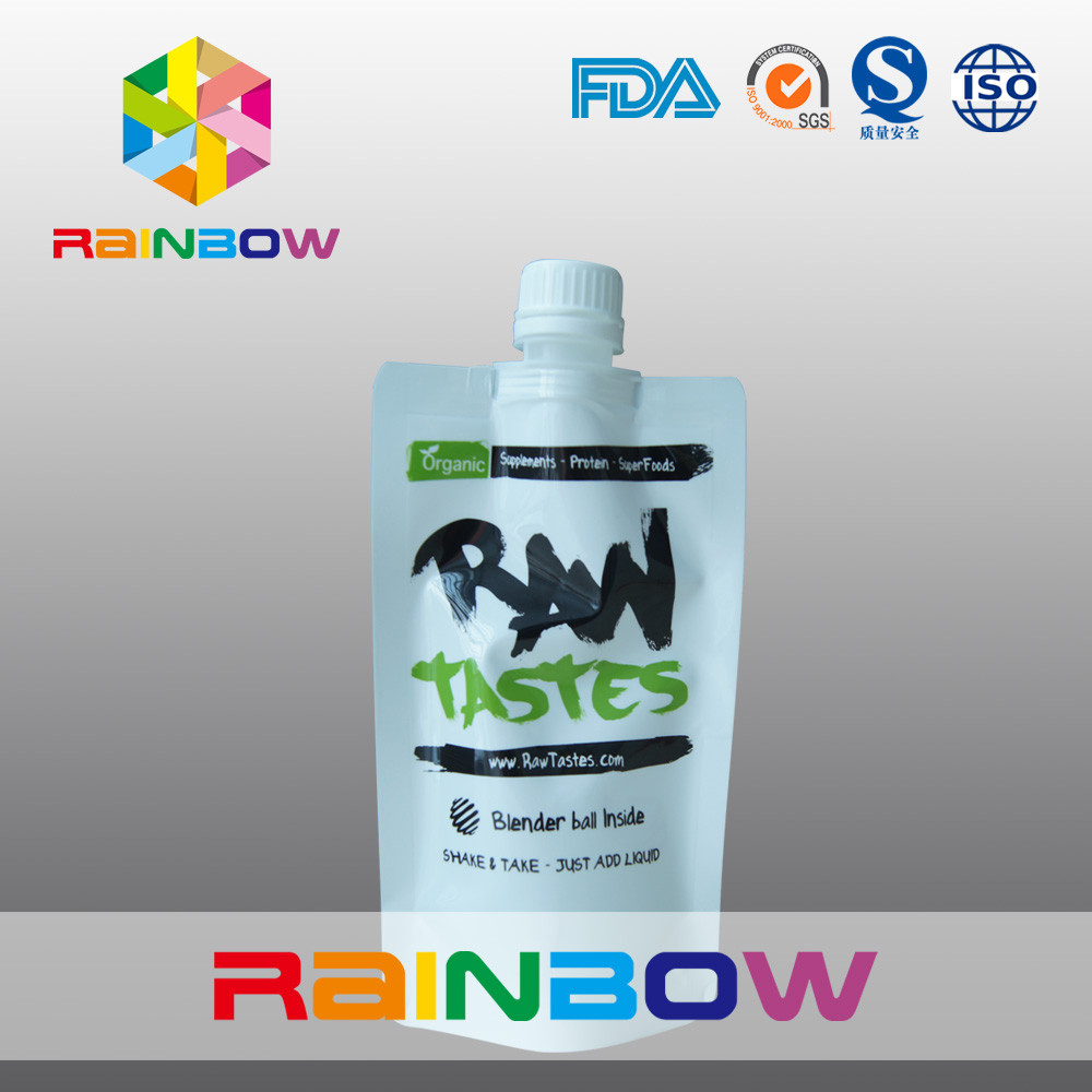 Light Style Stand Up Plastic Pouch With Spout For Baby Juice