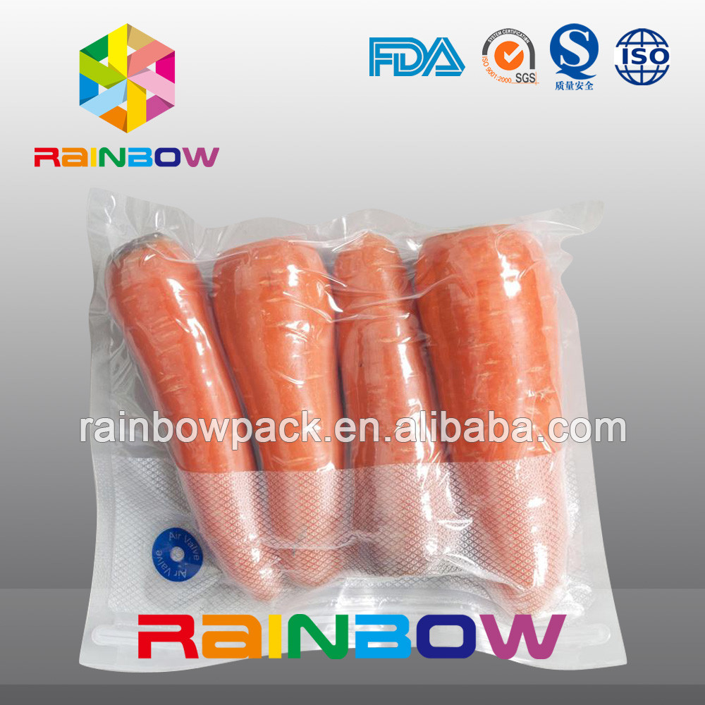 CPP Texture Food Vacuum Seal Bags for Vegetables Retain Freshness