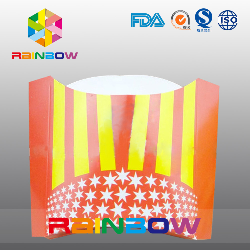 Biodegradable Take Away Disposable Paper Box French Fry Packaging