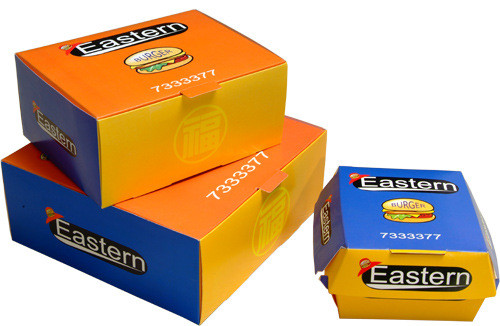 Premiium Paper Box Packaging With Custom Printed Design For Fast Food Restaurant