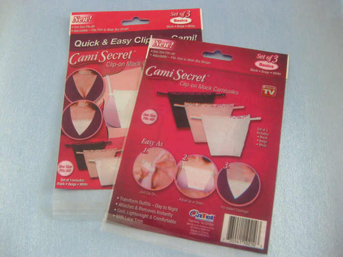 Red Plastic Plastic Pouches Packaging Cami Secret Bag for Bra ,  Women's Lingerie