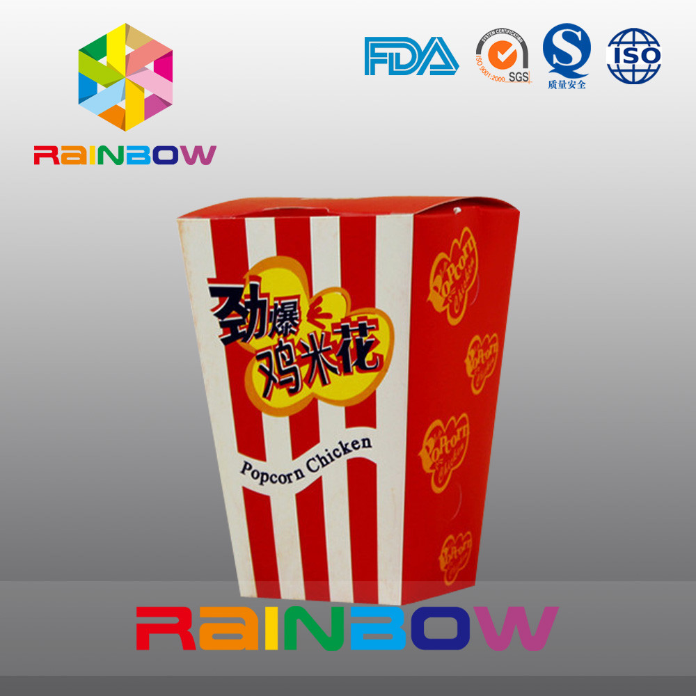 Fast Food Customized Paper Bags Popcorn Fried Chicken Paper Bags