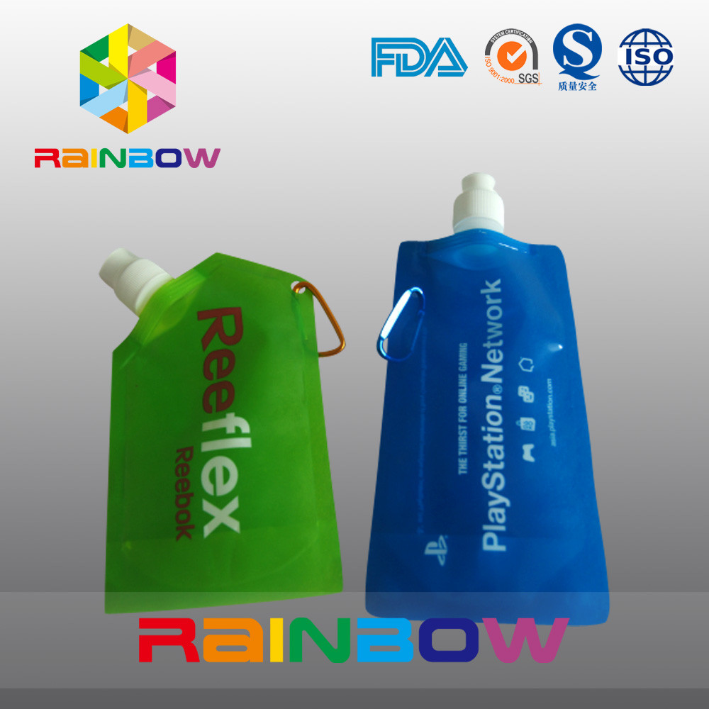 Customized Printed Stand up reusable spout pouch for liquid pakaging