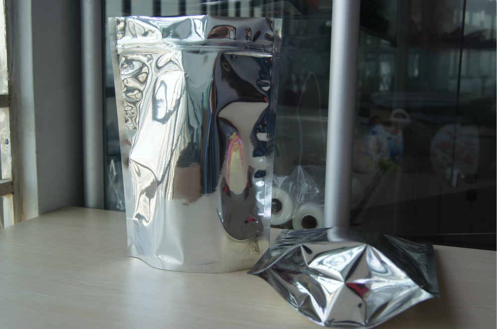 Customized Plain Aluminum Foil k Bags / Stand Up Foil Pouch Packaging