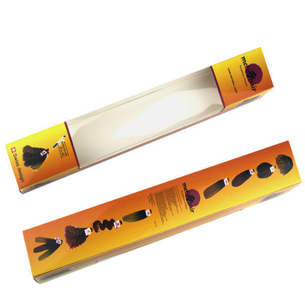 Hair Extension Paper Box Packaging With Clear Window , Hair Extension Paper Box