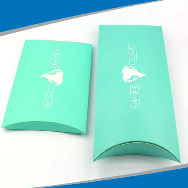 Pillow Box Hair Extension Paper Box With Printed Logo , Custom Service Provided