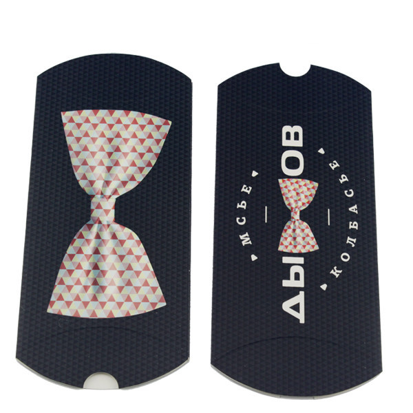 Black White Hair Extension Paper Box With Customized Size And Logo In Pillow Shape